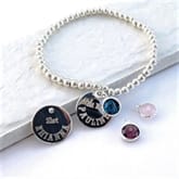 Thumbnail 1 - Personalised Birthstone Charm Bracelet