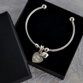 Thumbnail 8 - Personalised Heart and Charm Bangle