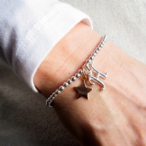 Thumbnail 2 - Personalised Initial and Charm Beaded Bracelet