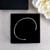 Thumbnail 2 - Personalised Unisex Solid Stainless Steel Silver Bangle