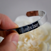 Thumbnail 4 - Personalised Unisex Solid Stainless Steel Silver Bangle