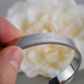 Thumbnail 5 - Personalised Unisex Solid Stainless Steel Silver Bangle