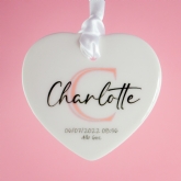 Thumbnail 2 - Personalised New Baby Heart Ceramic Decoration