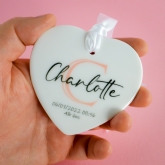 Thumbnail 3 - Personalised New Baby Heart Ceramic Decoration