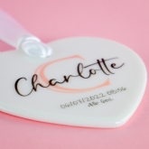 Thumbnail 4 - Personalised New Baby Heart Ceramic Decoration