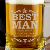 Thumbnail 2 - Personalised Best Man Glass Stern Tankard