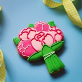 Thumbnail 1 - Biscuiteers "Bouquet of Flowers" Hand-Iced Letterbox Biscuit
