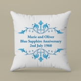 Thumbnail 2 - Personalised Blue Sapphire Anniversary Cushion