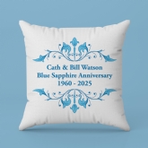 Thumbnail 3 - Personalised Blue Sapphire Anniversary Cushion