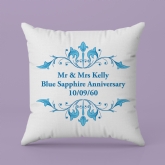 Thumbnail 4 - Personalised Blue Sapphire Anniversary Cushion