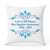 Thumbnail 5 - Personalised Blue Sapphire Anniversary Cushion