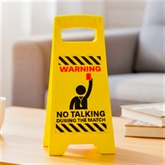 Thumbnail 2 - "No Talking During Match" Desk Warning Sign