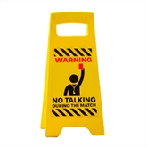 Thumbnail 4 - "No Talking During Match" Desk Warning Sign