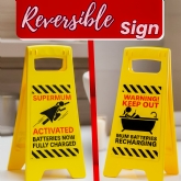 Thumbnail 2 - Mum Batteries Recharging Desk Warning Sign
