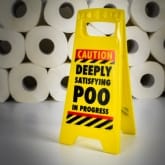 Thumbnail 1 - Funny Warning Sign- Satisfying Poo