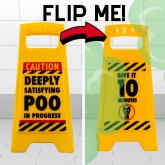 Thumbnail 2 - Funny Warning Sign- Satisfying Poo