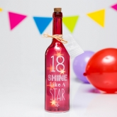 Thumbnail 1 - 18th birthday star light bottle lamp