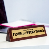 Thumbnail 1 - "Fixer of Everything" Wooden Desk Sign