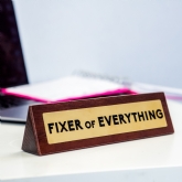 Thumbnail 1 - "Fixer of Everything" Wooden Desk Sign