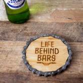 Thumbnail 2 - Pair of Bike Chain Coasters - Bars And Getaway