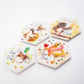 Thumbnail 5 - Ceramic Coaster Set - Drunken Party Animals