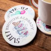 Thumbnail 2 - Ceramic Coaster Set - Time for Tea