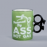 Thumbnail 1 - Powered By Ass Not Gas - Bike Mug