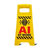 Thumbnail 1 - AI At Work Desk Warning Sign