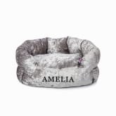 Thumbnail 4 - Personalised Crushed Velvet Dog Bed