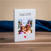 Thumbnail 3 - Personalised "Estd…" Birthday LEGO Brick Photo Upload Blocks