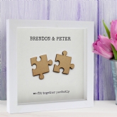 Thumbnail 2 - 'We Fit Together' Personalised Jigsaw Piece Wooden Box Frame