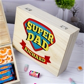 Thumbnail 2 - Personalised Super Dad Wooden Sweet Box