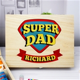 Thumbnail 4 - Personalised Super Dad Wooden Sweet Box