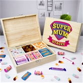 Thumbnail 1 - Personalised Super Mum Wooden Sweet Box