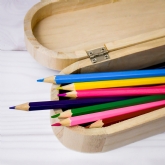 Thumbnail 2 - Personalised Wooden Pencil Case with Pencils