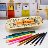 Thumbnail 5 - Personalised Wooden Pencil Case with Pencils