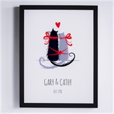 Thumbnail 3 - Personalised 'Purr-fect Love' Framed Print