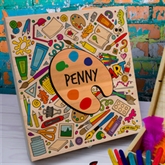 Thumbnail 2 - Personalised Kids Filled Wooden Craft Box