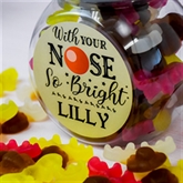 Thumbnail 3 - Personalised Christmas Reindeer Sweet Jar - "Nose so Bright"