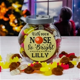 Thumbnail 5 - Personalised Christmas Reindeer Sweet Jar - "Nose so Bright"