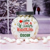 Thumbnail 1 - Personalised Christmas Mint Imperial Sweet Jar - "Winter Wonderland"