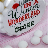 Thumbnail 4 - Personalised Christmas Mint Imperial Sweet Jar - "Winter Wonderland"