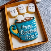 Thumbnail 2 - Personalised Blue Hot Chocolate & Marshmallow Hand-Iced Cookies