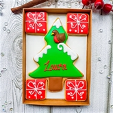 Thumbnail 2 - Personalised Red Robin Christmas Tree Hand-Iced Cookies