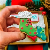Thumbnail 2 - Mini Christmas Stockings - Hand-Iced Cookie Letterbox Gift