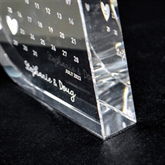 Thumbnail 5 - Personalised Engraved Special Date Calendar Crystal Heart