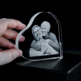 Thumbnail 3 - Personalised Engraved Photo Crystal Heart