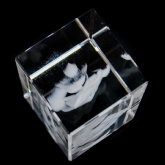 Thumbnail 2 - 3D Personalised Engraved Photo Crystal Block