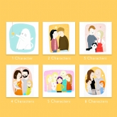 Thumbnail 2 - Personalised Custom Illustrated Family Portraits 