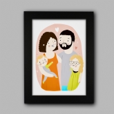 Thumbnail 7 - Personalised Custom Illustrated Family Portraits 